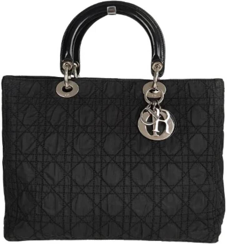 Dior Vintage Pre-owned Canvas handbags Zwart Dames