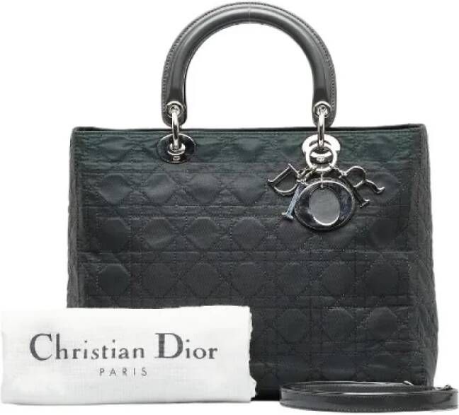 Dior Vintage Pre-owned Canvas handbags Zwart Dames
