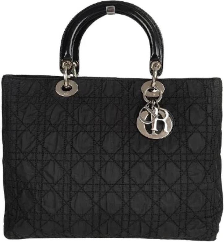 Dior Vintage Pre-owned Canvas handbags Zwart Dames