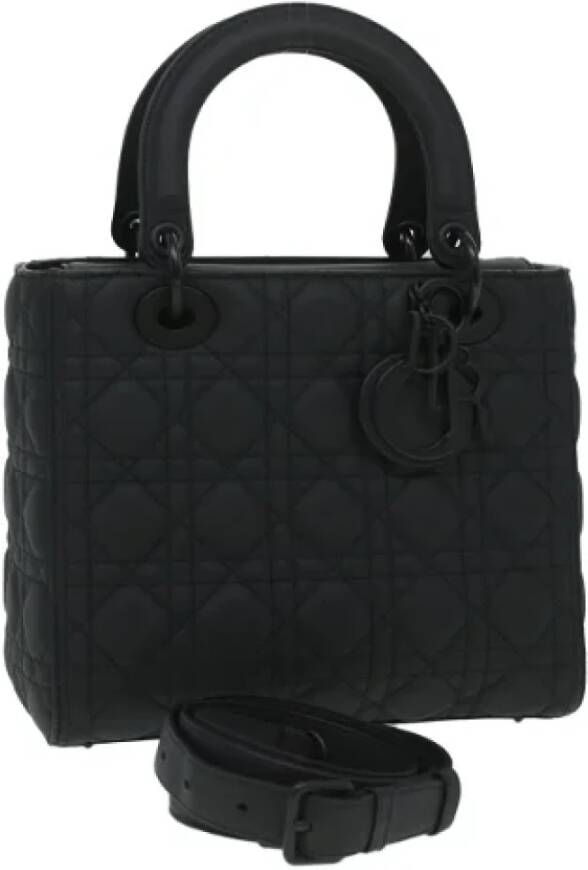 Dior Vintage Pre-owned Canvas handbags Zwart Dames