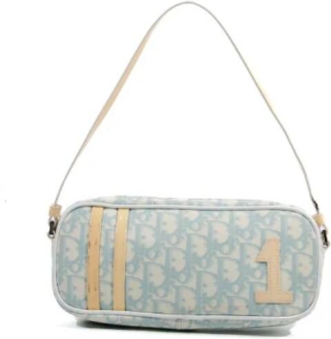 Dior Vintage Pre-owned Canvas shoulder-bags Blauw Dames