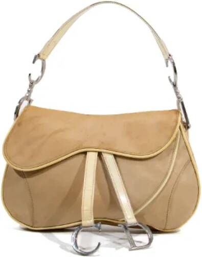 Dior Vintage Pre-owned Canvas shoulder-bags Bruin Dames