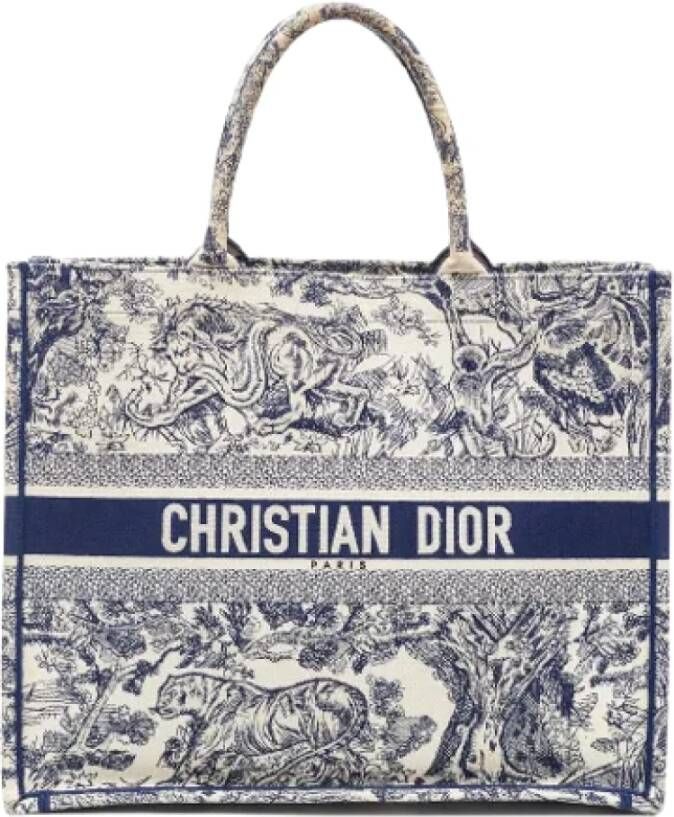 Dior Vintage Pre-owned Canvas totes Blauw Dames