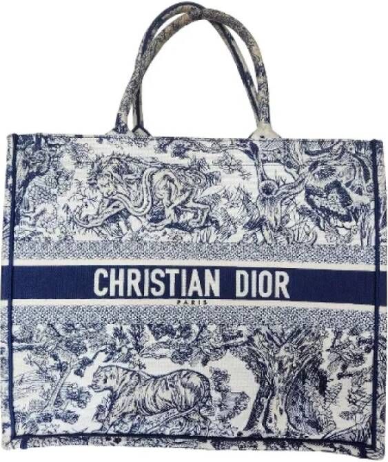 Dior Vintage Pre-owned Canvas totes Blauw Dames