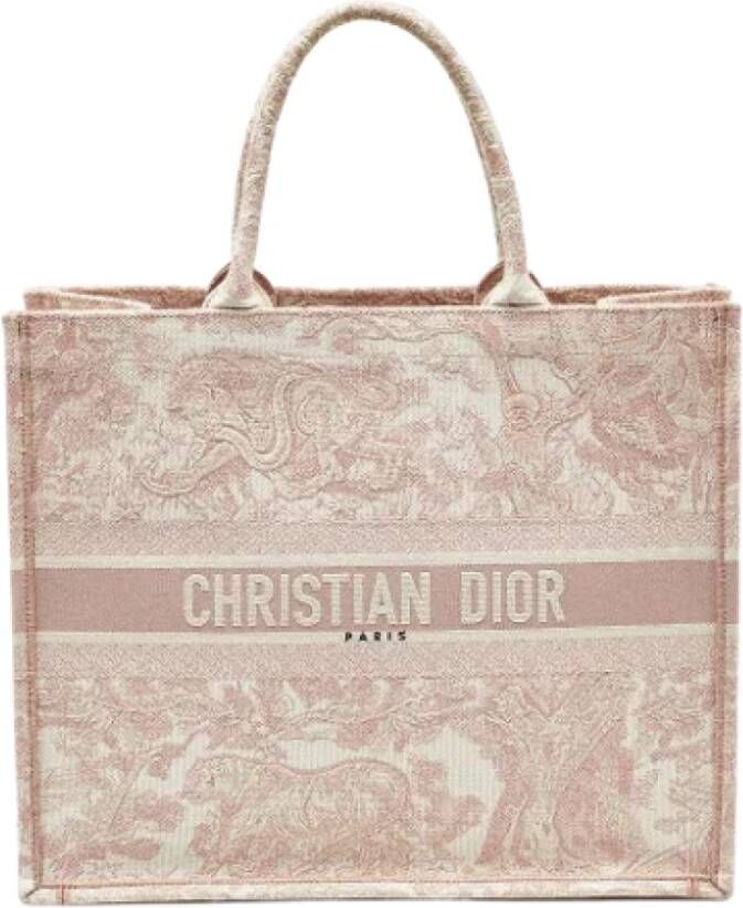 Dior Vintage Pre-owned Canvas totes Roze Dames