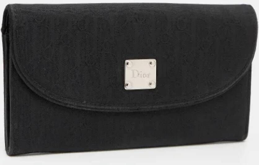 Dior Vintage Pre-owned Canvas wallets Zwart Dames