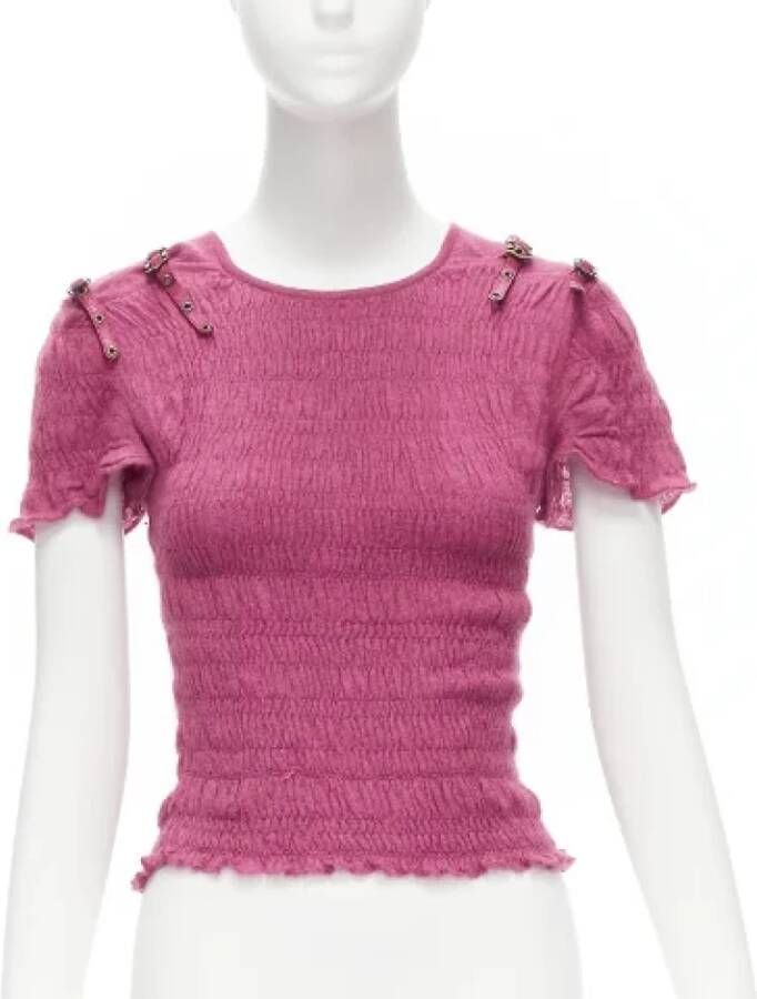 Dior Vintage Pre-owned Cashmere tops Roze Dames
