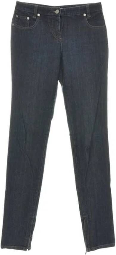 Dior Vintage Pre-owned Cotton bottoms Blauw Dames