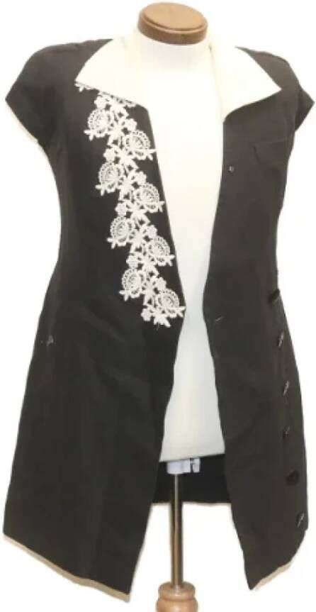 Dior Vintage Pre-owned Cotton dresses Zwart Dames