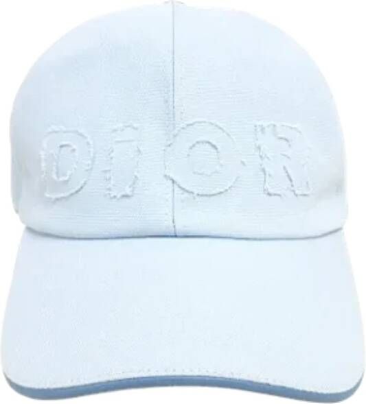 Dior Vintage Pre-owned Cotton hats Blauw Dames