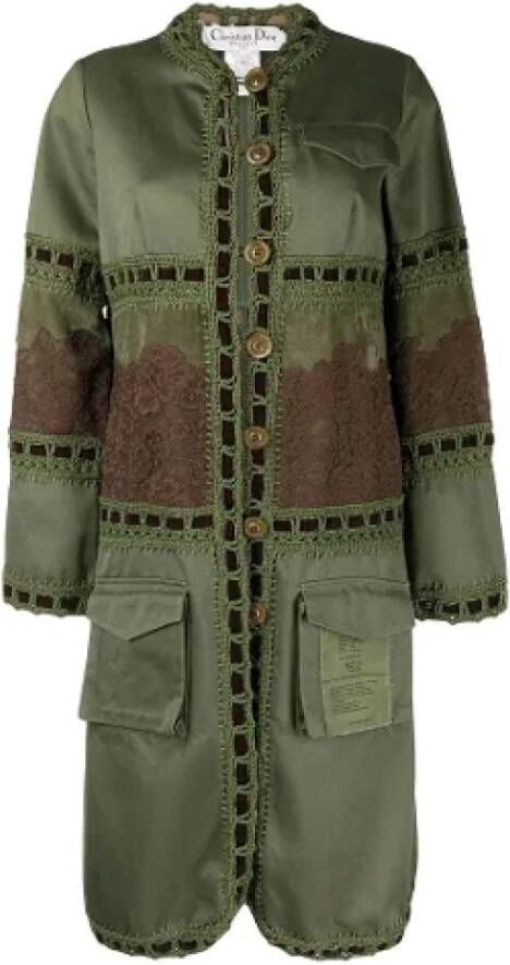 Dior Vintage Pre-owned Cotton outerwear Groen Dames