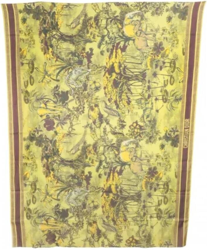 Dior Vintage Pre-owned Cotton scarves Meerkleurig Dames