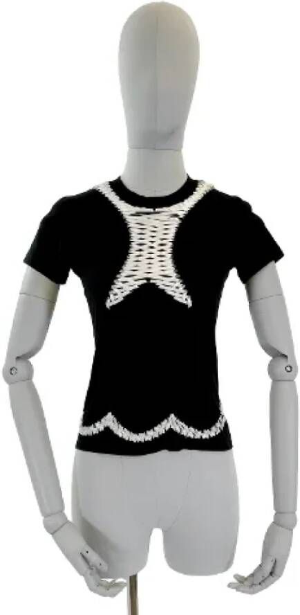 Dior Vintage Pre-owned Cotton tops Zwart Dames