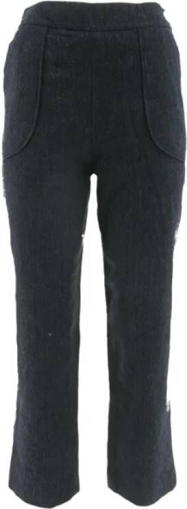Dior Vintage Pre-owned Fabric bottoms Blauw Dames