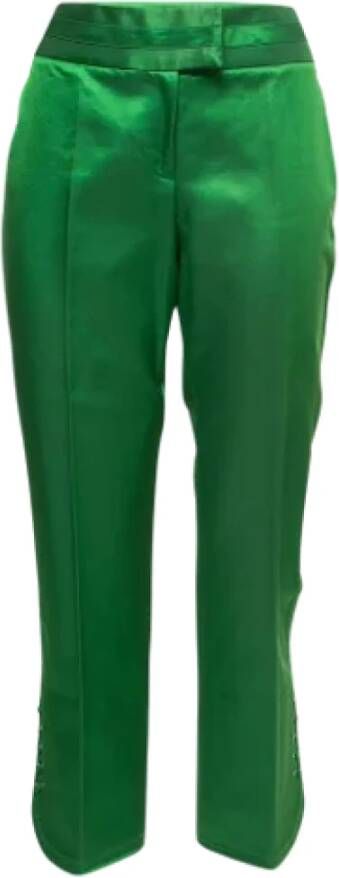 Dior Vintage Pre-owned Fabric bottoms Groen Dames