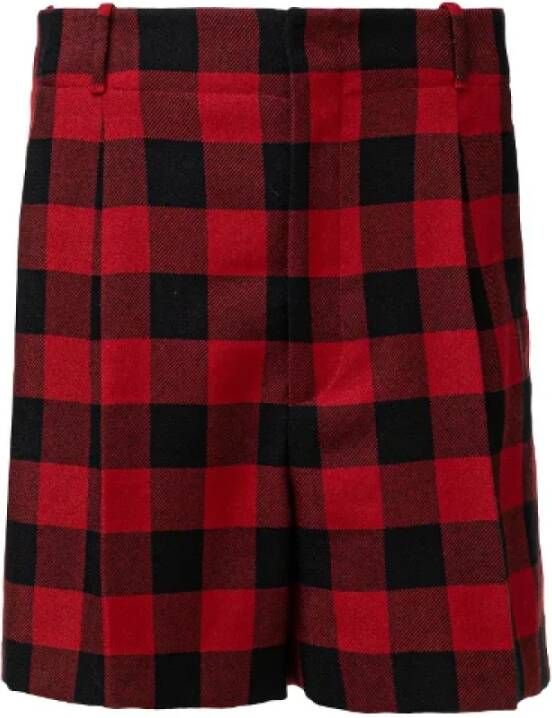 Dior Vintage Pre-owned Fabric bottoms Rood Dames