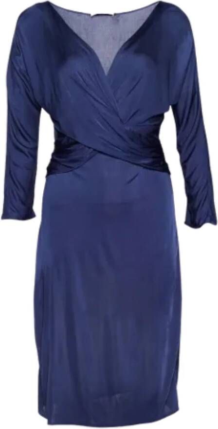 Dior Vintage Pre-owned Fabric dresses Blauw Dames