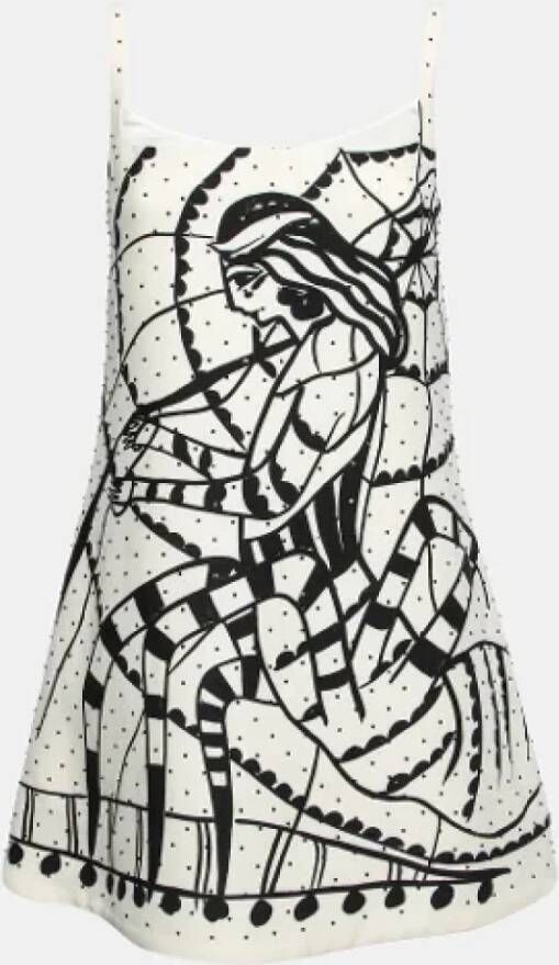 Dior Vintage Pre-owned Fabric dresses Wit Dames