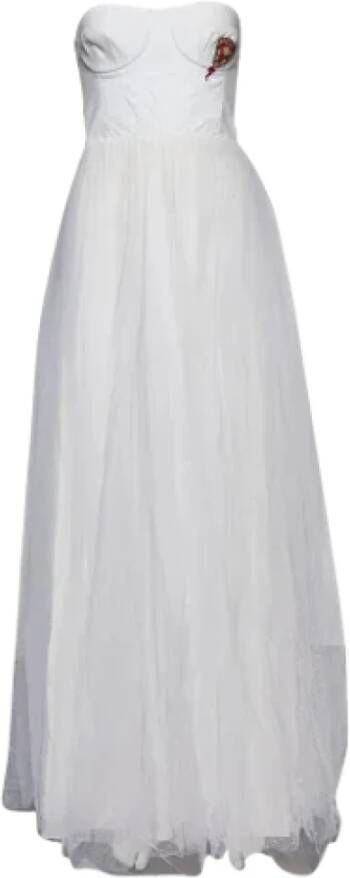Dior Vintage Pre-owned Fabric dresses White Dames