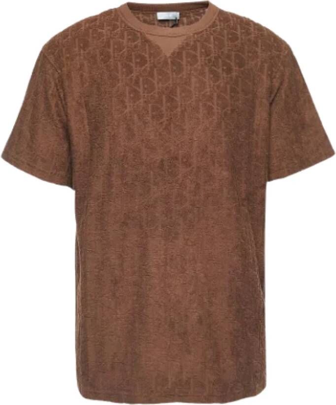 Dior Vintage Pre-owned Fabric tops Brown Dames