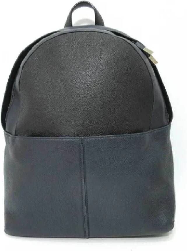 Dior Vintage Pre-owned Leather backpacks Blauw Dames