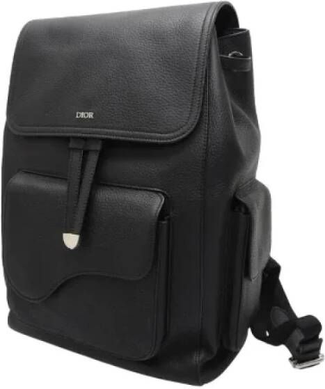 Dior Vintage Pre-owned Leather backpacks Zwart Dames