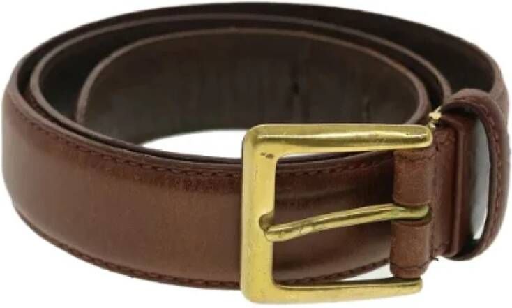 Dior Vintage Pre-owned Leather belts Bruin Dames