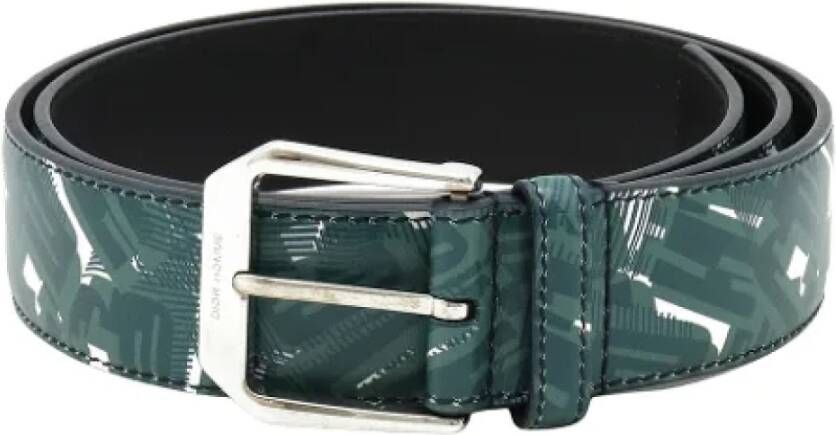 Dior Vintage Pre-owned Leather belts Groen Dames