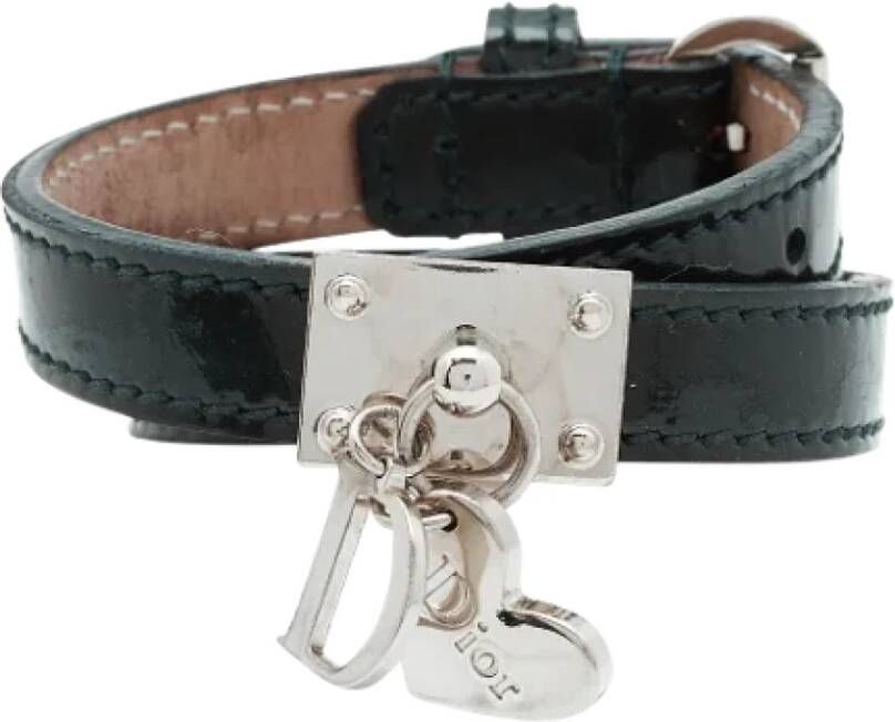 Dior Vintage Pre-owned Leather belts Groen Dames