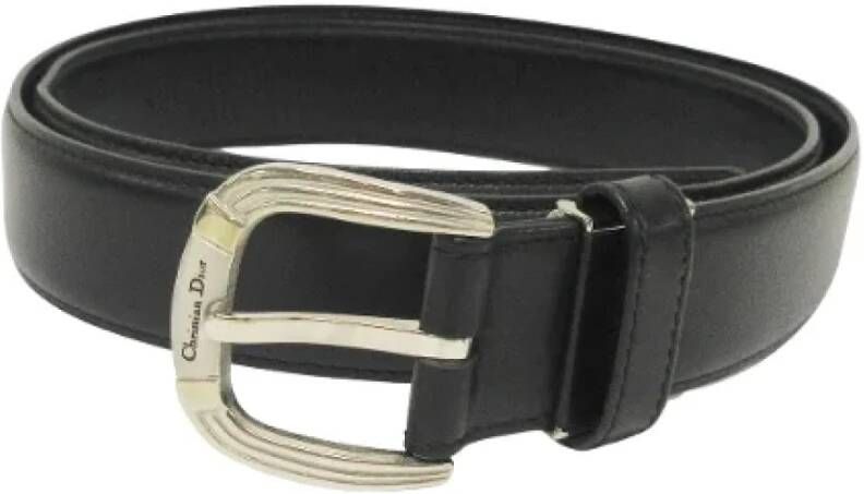 Dior Vintage Pre-owned Leather belts Zwart Dames