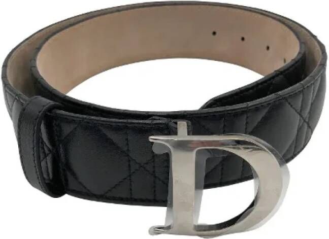 Dior Vintage Pre-owned Leather belts Zwart Dames