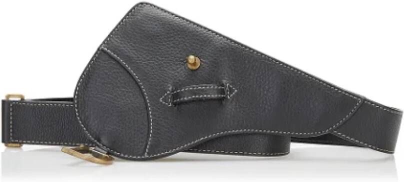 Dior Vintage Pre-owned Leather belts Zwart Dames