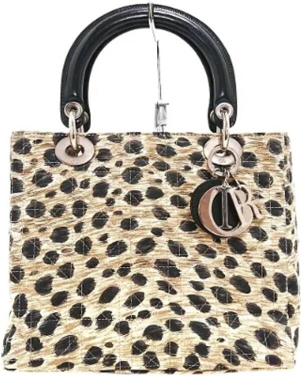 Dior Vintage Pre-owned Leather dior-bags Beige Dames