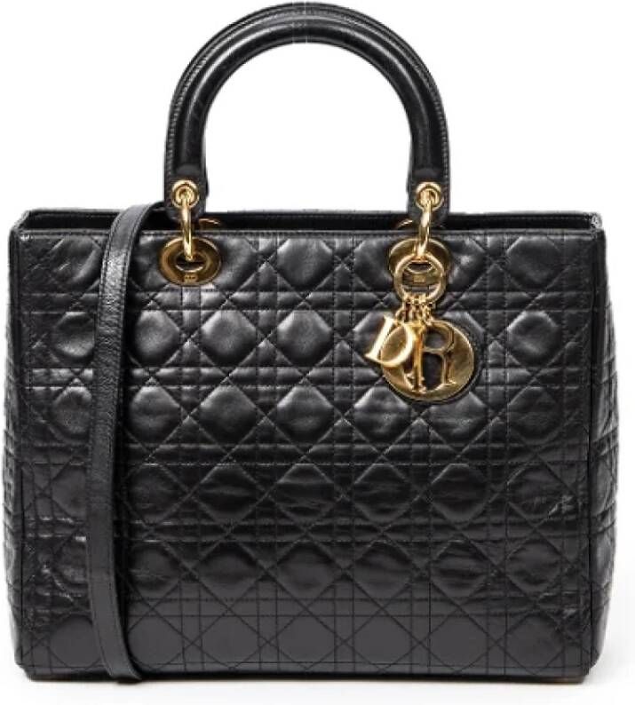 Dior Vintage Pre-owned Leather dior-bags Black Dames