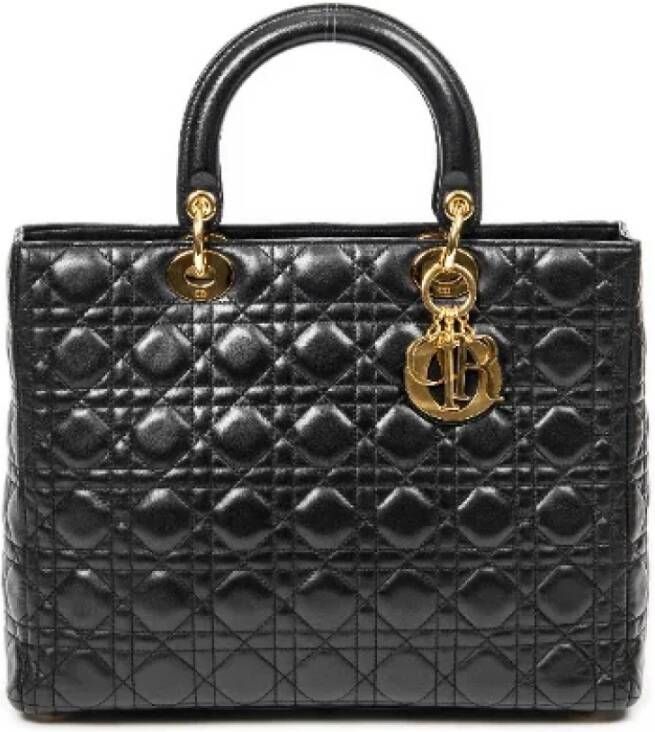 Dior Vintage Pre-owned Leather dior-bags Black Dames