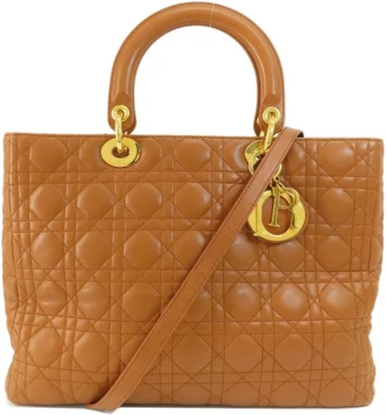 Dior Vintage Pre-owned Leather dior-bags Bruin Dames