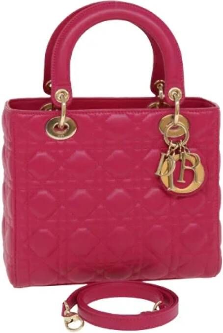 Dior Vintage Pre-owned Leather dior-bags Roze Dames