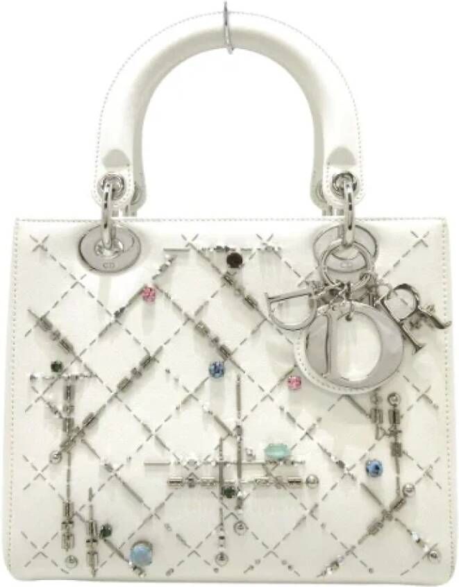 Dior Vintage Pre-owned Leather dior-bags Wit Dames
