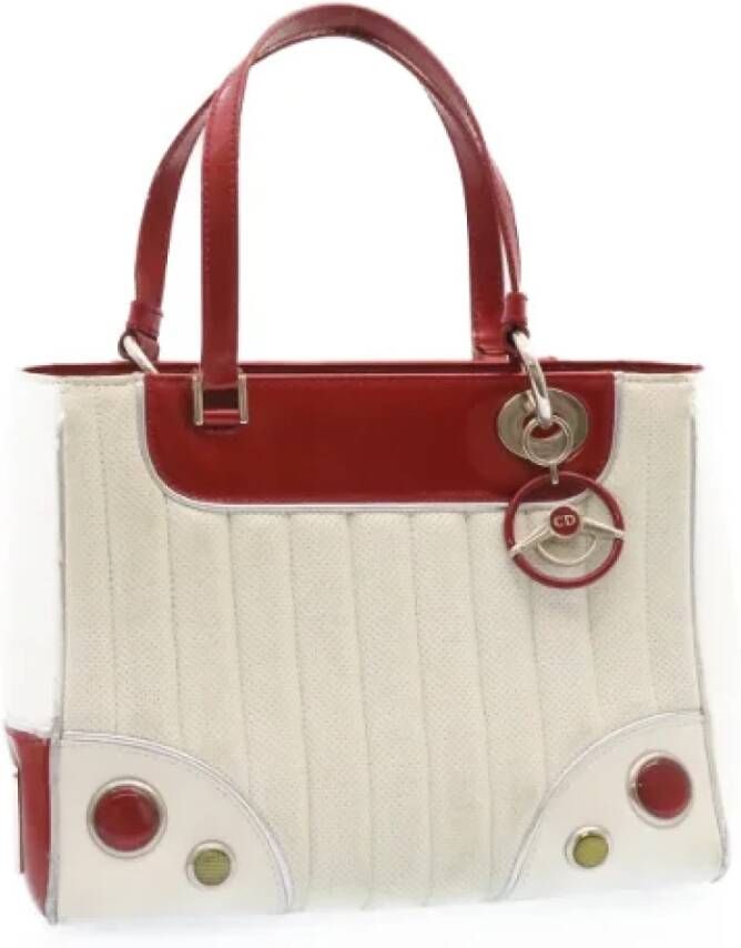 Dior Vintage Pre-owned Leather handbags Rood Dames