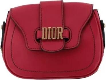 Dior Vintage Pre-owned Leather handbags Rood Dames
