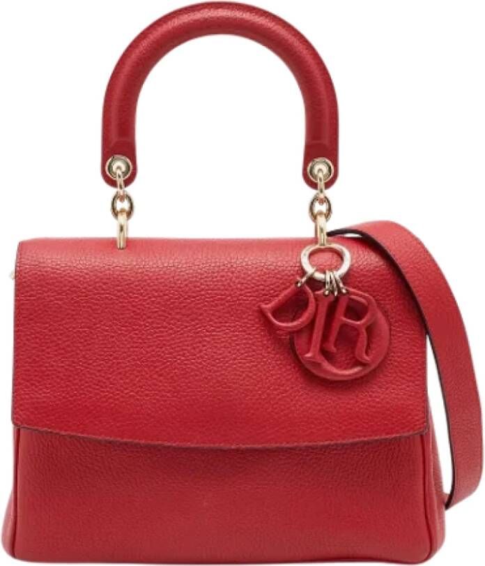 Dior Vintage Pre-owned Leather handbags Rood Dames