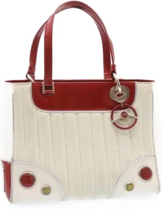 Dior Vintage Pre-owned Leather handbags Wit Dames
