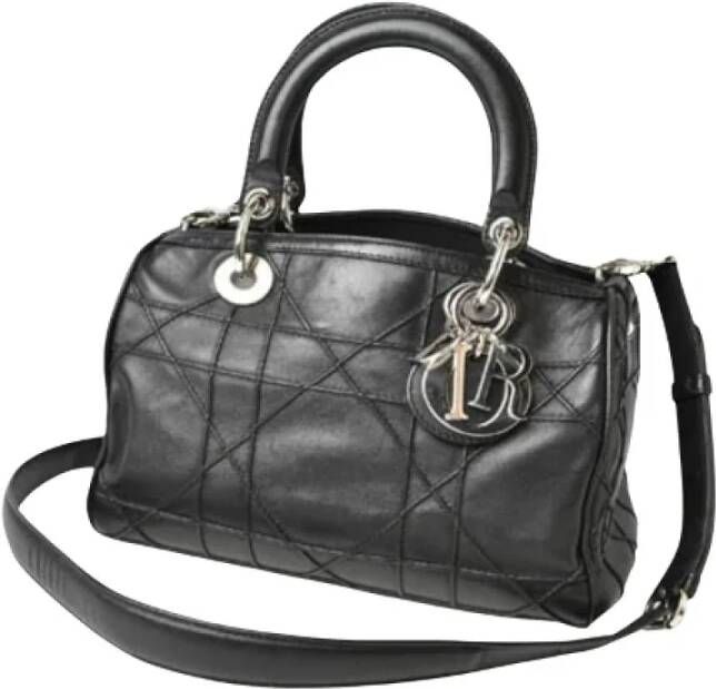 Dior Vintage Pre-owned Leather handbags Zwart Dames