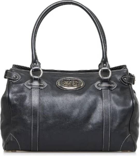 Dior Vintage Pre-owned Leather handbags Zwart Dames