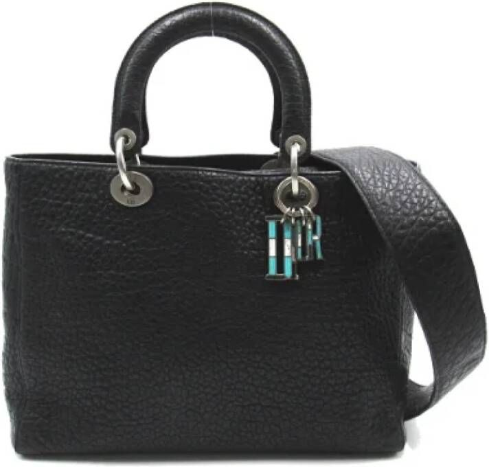 Dior Vintage Pre-owned Leather handbags Zwart Dames