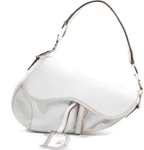 Dior Vintage Pre-owned Leather shoulder-bags White Dames
