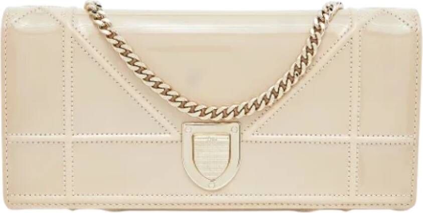 Dior Vintage Pre-owned Leather wallets Beige Dames