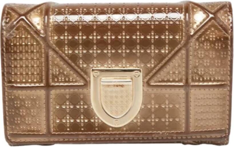 Dior Vintage Pre-owned Leather wallets Bruin Dames