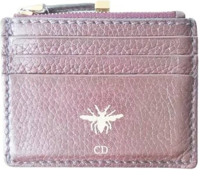 Dior Vintage Pre-owned Leather wallets Rood Dames