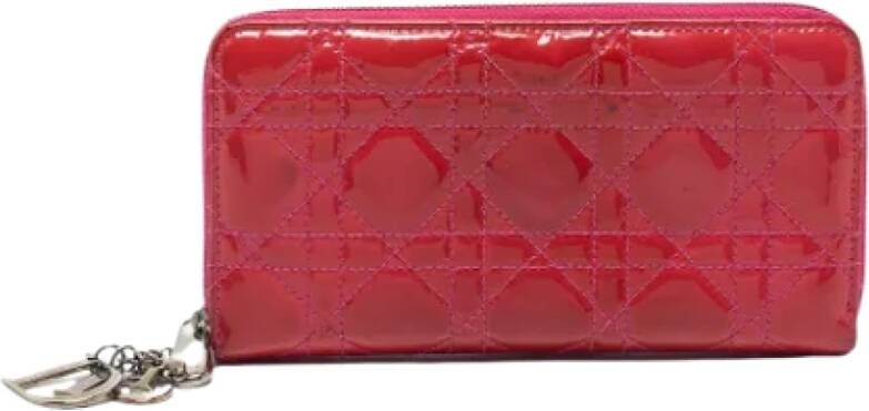 Dior Vintage Pre-owned Leather wallets Roze Dames